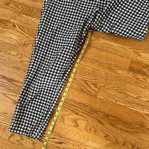 Talbots Black & White Checkered Chatham Ankle Pants - 14 - Picture 6 of 7
